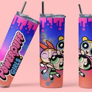 20 oz Stainless Steel Tumbler, Powerpuff Girls,  Handmade Design +Free Gift